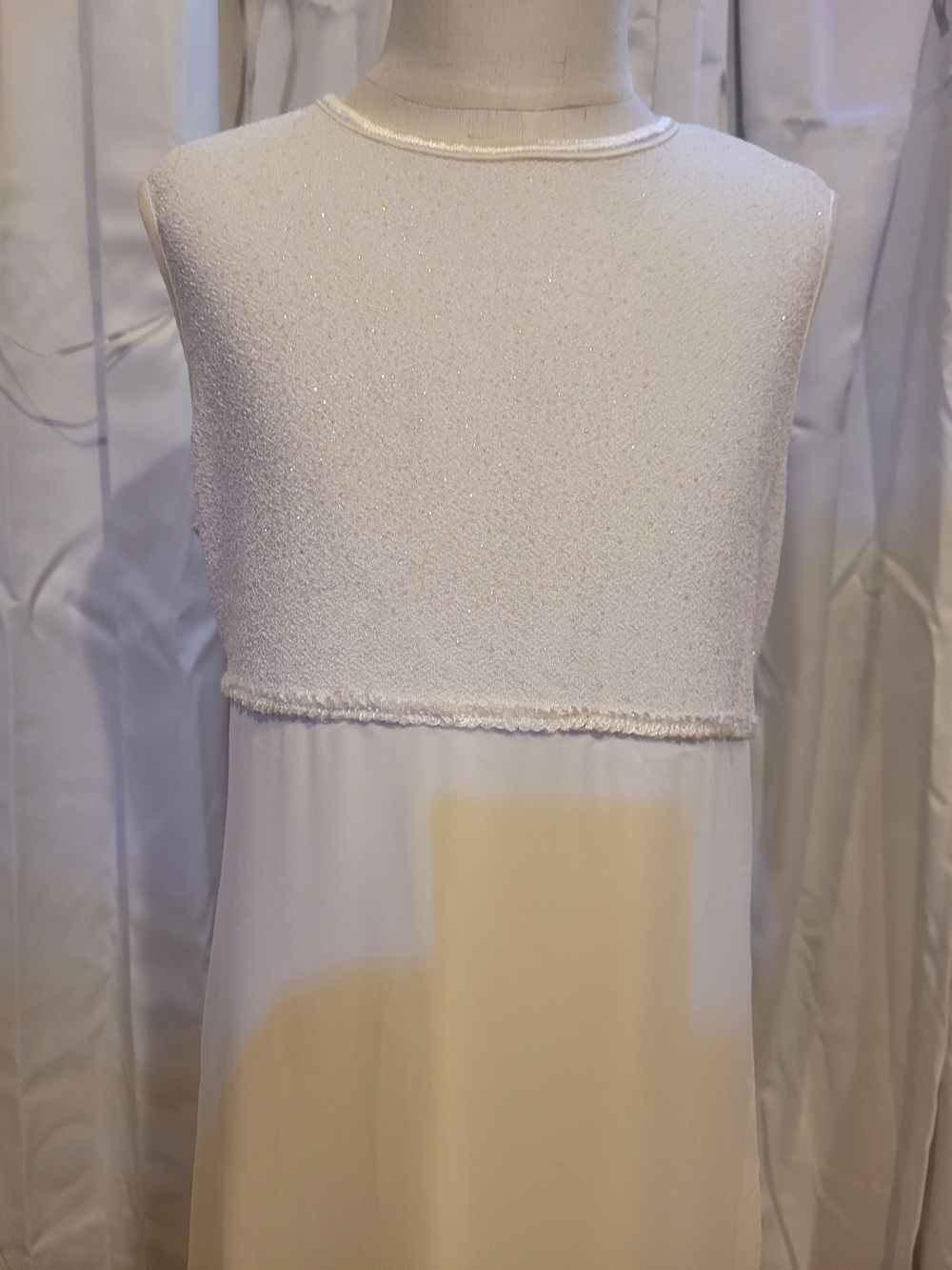 Byer California White Sparkle Bodice Girls Casual Dress